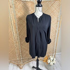 Cynthia Rowley Black Basic Tunic Top